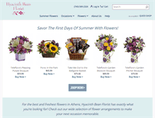 Tablet Screenshot of hyacinthbeanflorist.com